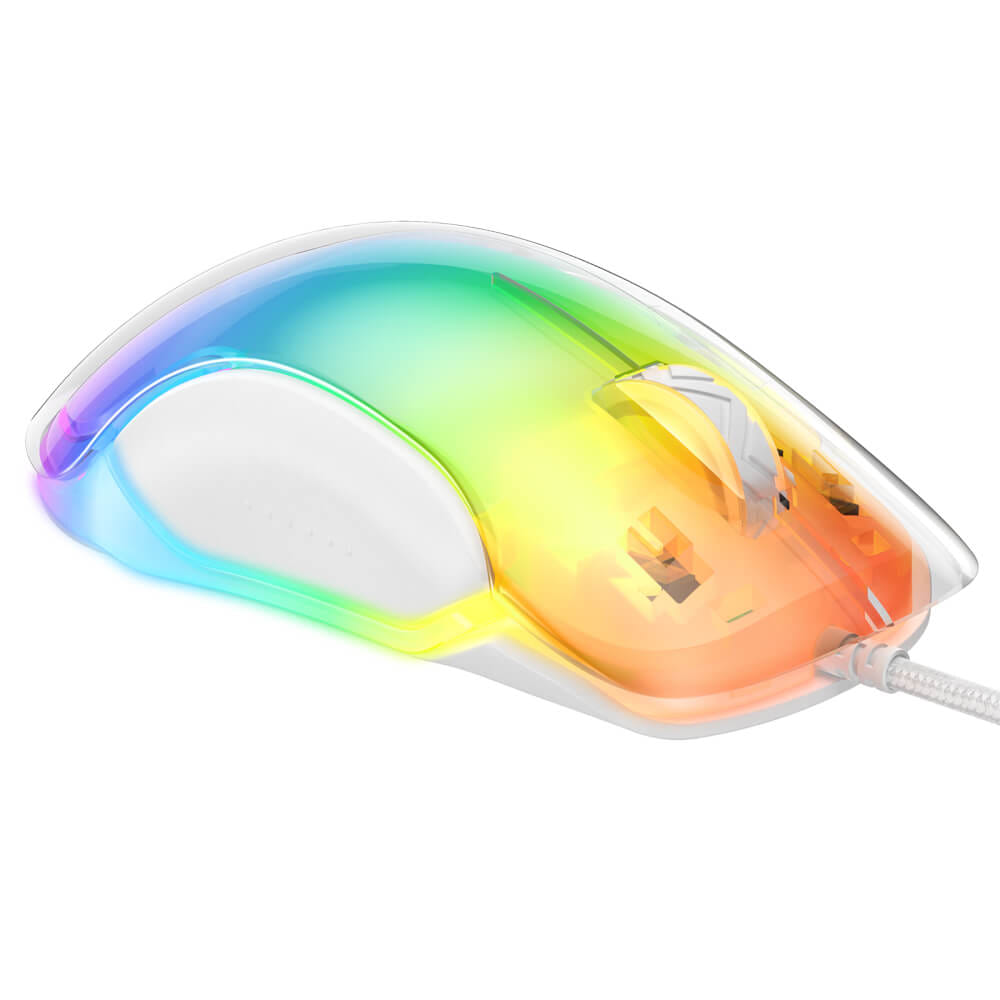 เมาส์เกมมิ่ง ONIKUMA CW925 RGB BACKLIT WIRED GAMING MOUSE - ขาว_4